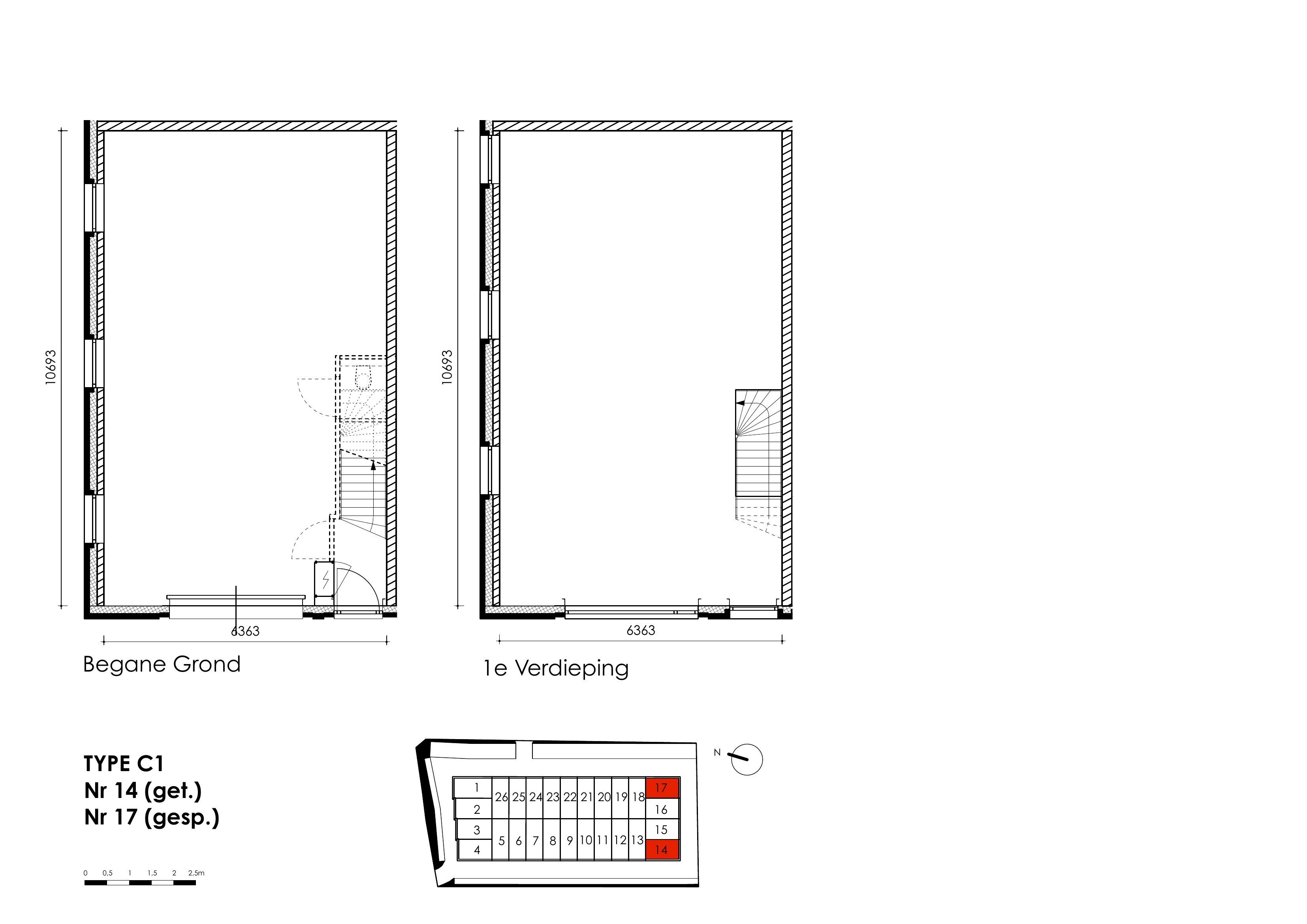 Plattegrond Unit C1 Hoekunit - No Limits Noordwijk, 2 stuks